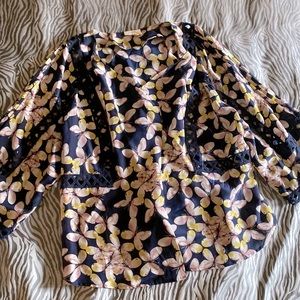 Anthropologie Meadow Rue 100% silk jacket